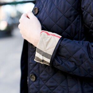BURBERRY quilted shell jacket - black